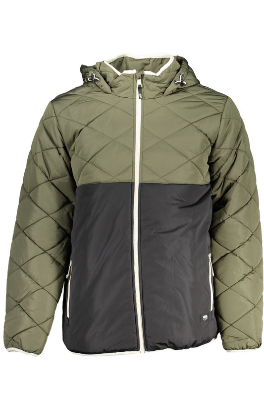Green Polyester Mens Jacket