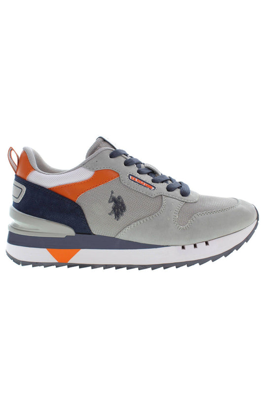 Gray Polyester Men Sneaker