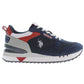 Blue Polyester Men Sneaker