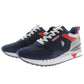 Blue Polyester Men Sneaker
