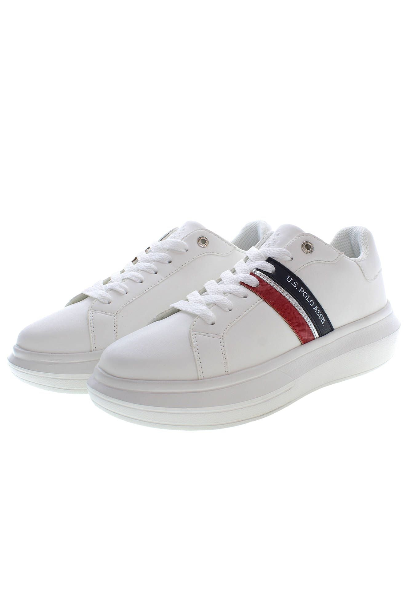 White Polyester Women Sneaker
