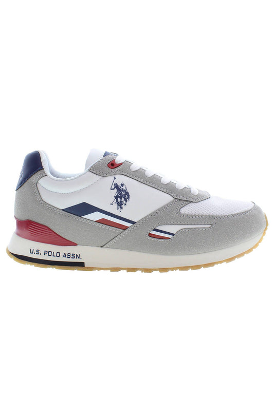 White Polyester Men Sneaker