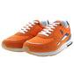 Orange Polyester Men Sneaker