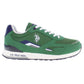 Green Polyester Men Sneaker