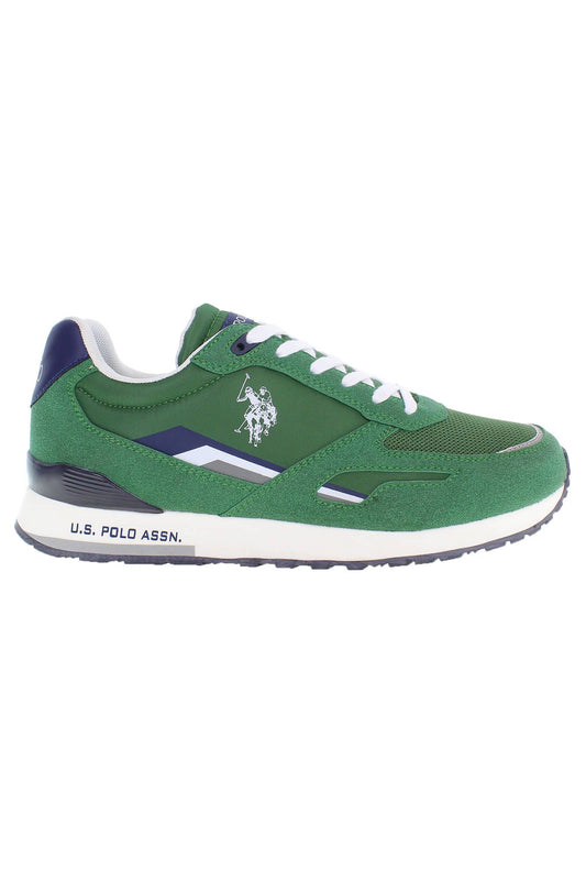Green Polyester Men Sneaker