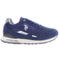 Blue Polyester Men Sneaker