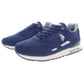 Blue Polyester Men Sneaker