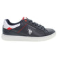 Blue Polyester Men Sneaker