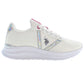 White Polyester Women Sneaker