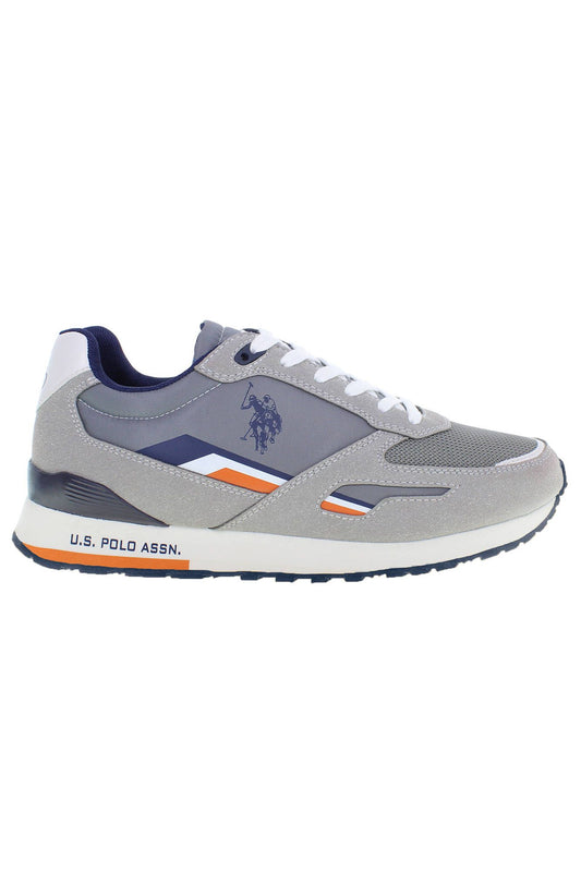 Gray Polyester Men Sneaker