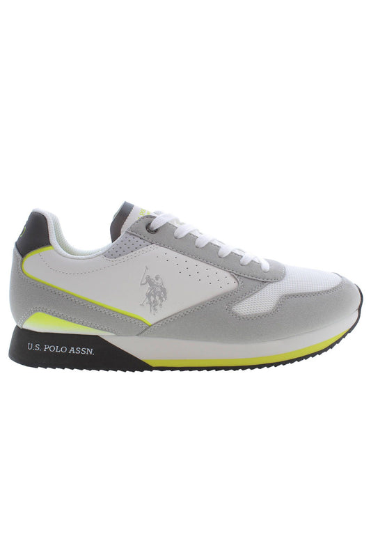 White Polyester Men Sneaker