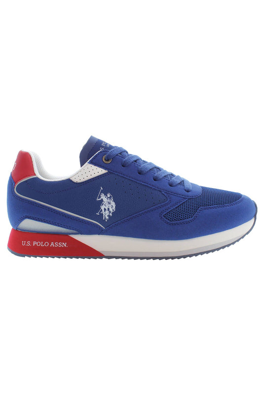 Blue Polyester Men Sneaker