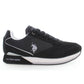 Black Polyester Men Sneaker