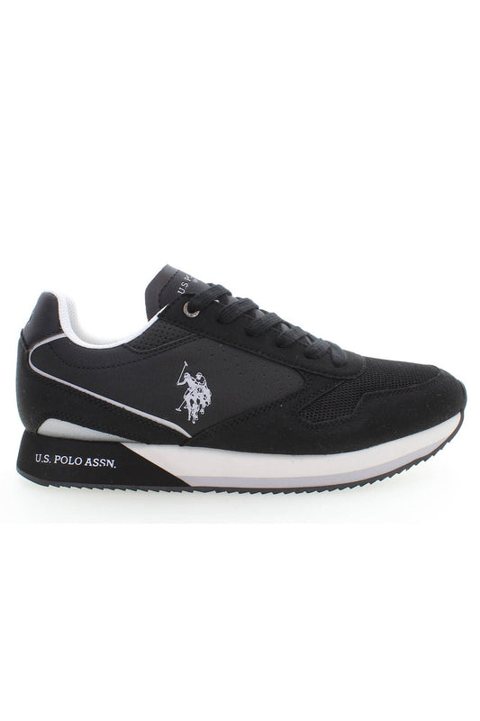 Black Polyester Men Sneaker