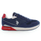 Blue Polyester Men Sneaker