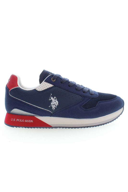 Blue Polyester Men Sneaker