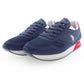 Blue Polyester Men Sneaker