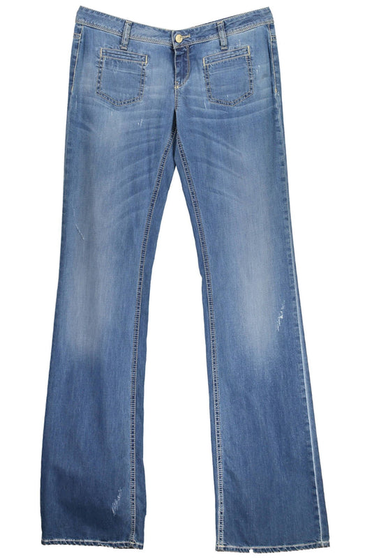 Blue Cotton Women Jeans