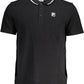 Black Cotton Men Polo Shirt