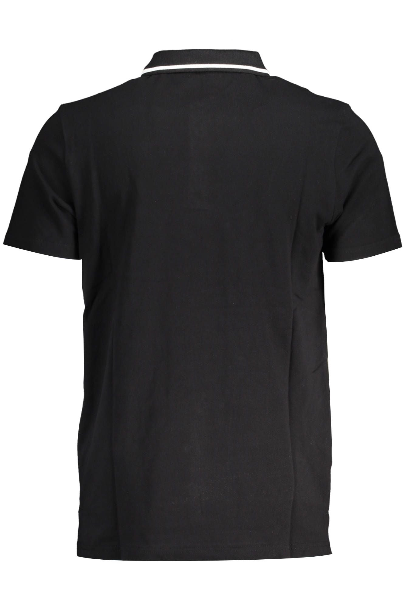Black Cotton Men Polo Shirt