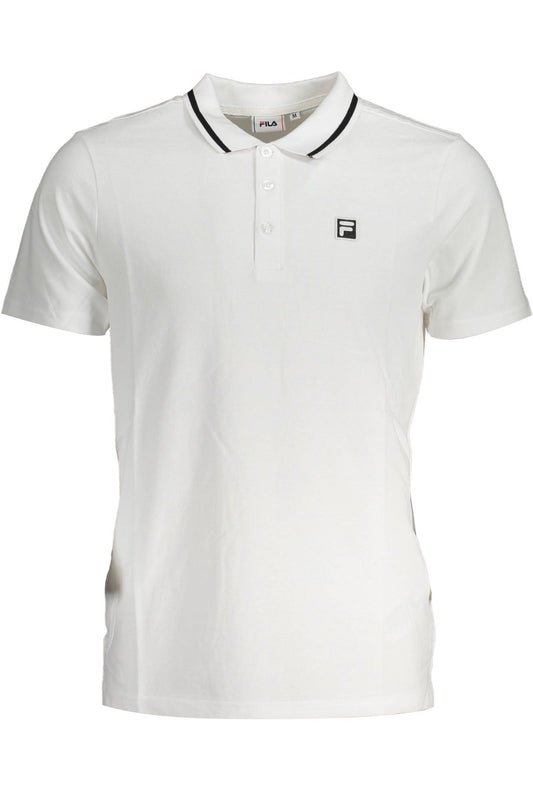 White Cotton Men Polo Shirt