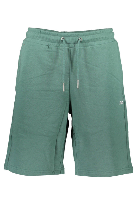 Green Cotton Men Bermuda