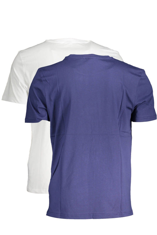Blue Cotton Men T-Shirt