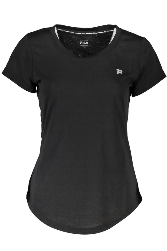 Black Polyester Women Top