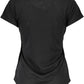 Black Polyester Women Top