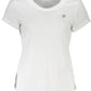 "White Polyester Women T-Shirt"