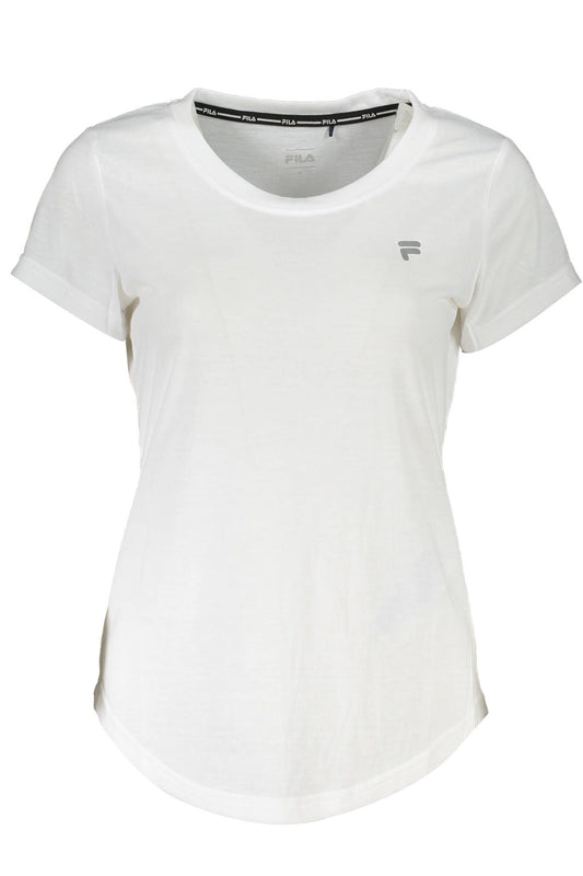 "White Polyester Women T-Shirt"