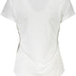 "White Polyester Women T-Shirt"