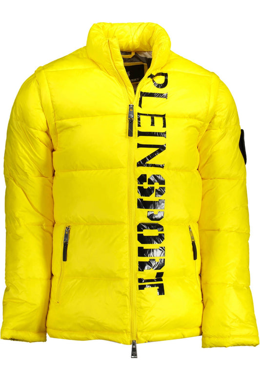 Yellow Polyamide Men Jacket