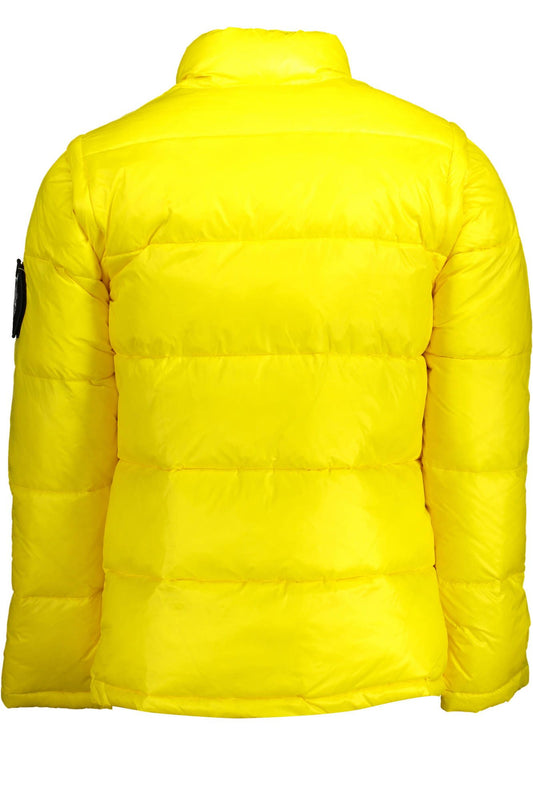 Yellow Polyamide Men Jacket