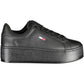 Black Polyester Women Sneaker