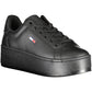 Black Polyester Women Sneaker