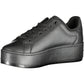 Black Polyester Women Sneaker