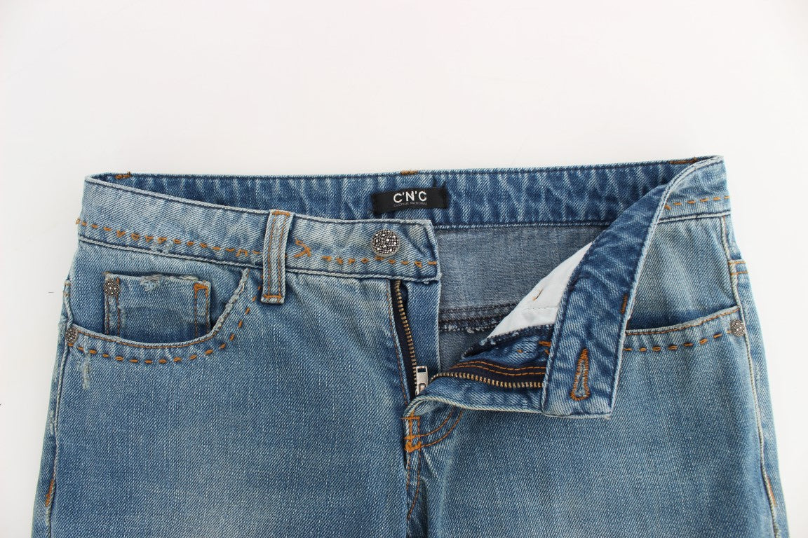 Elegant Straight Blue Jeans - Timeless Style