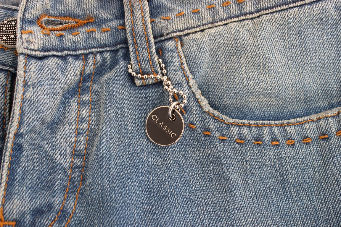 Elegant Straight Blue Jeans - Timeless Style