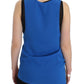 Elegant Sleeveless Top in Black and Blue