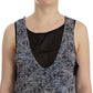 Elegant Sleeveless Top in Black and Blue