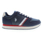 Blue Polyester Men Sneaker