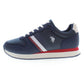 Blue Polyester Men Sneaker