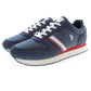 Blue Polyester Men Sneaker