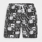 Black Polyester Men's Swimwear