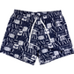 Chic Multilogo Swim Shorts in Blue