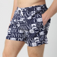 Chic Multilogo Swim Shorts in Blue
