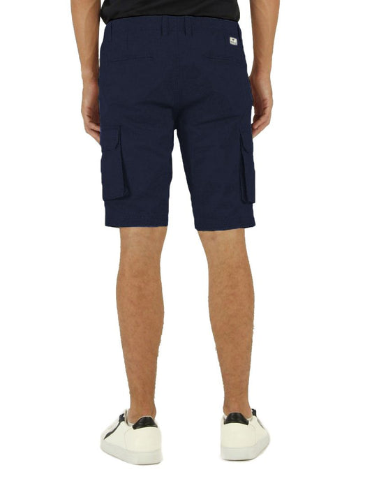 Blue Cotton Men's Bermuda Short