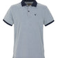 Blue Cotton Men Polo Shirt