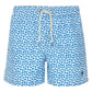 Light Blue Polyester Men Swim Short